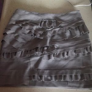 Renn fitted ruffle mini skirt